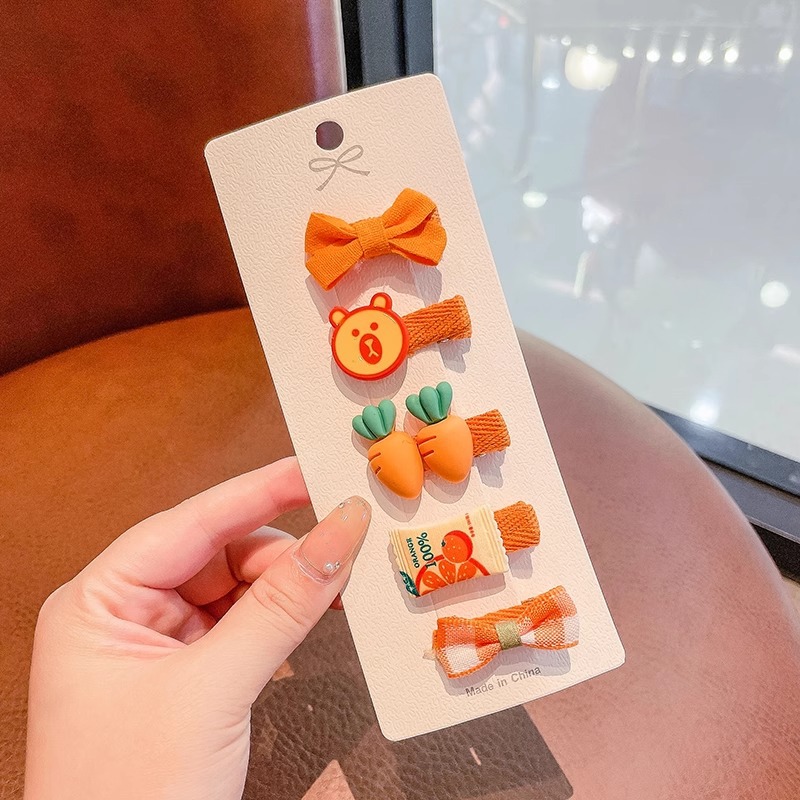 Niñas Bebé horquilla de tela completa bebé no duele el sudor clip de pelo lindo súper lindo clip de pelo fetal headwear de las niñas