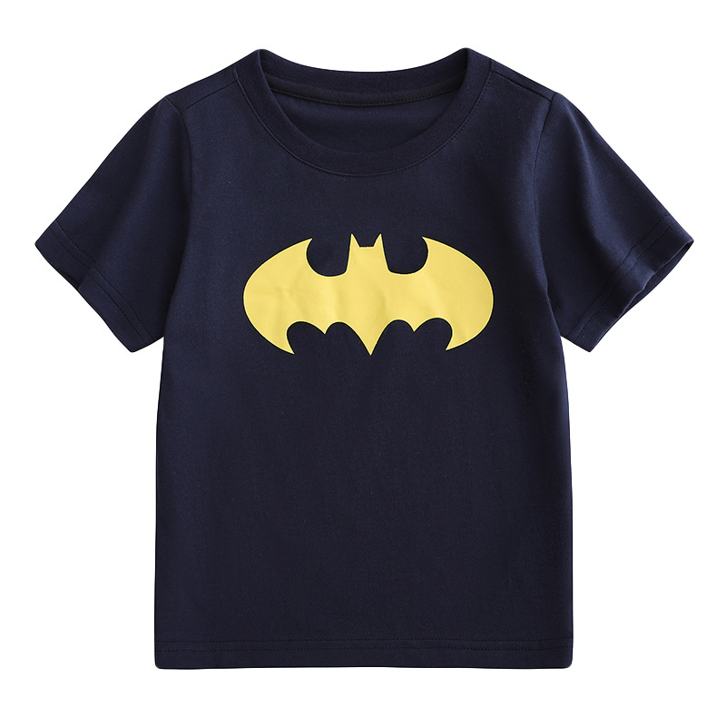 JOJOBEBE ropa infantil europea y americana verano nuevos niños de manga corta de dibujos animados de manga corta impresa cuello redondo niños Camiseta de algodón