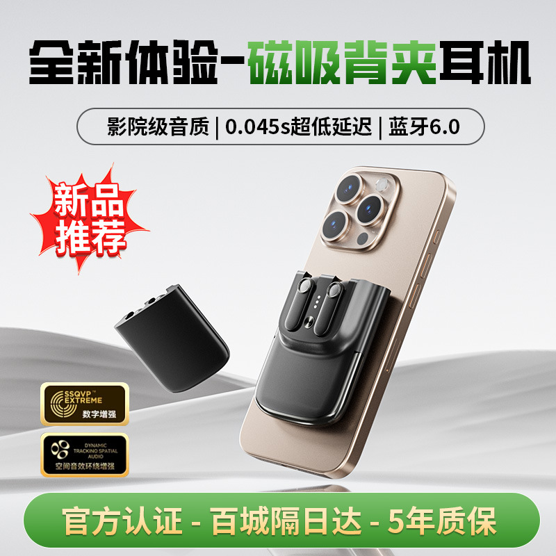 2025跨境新品S680蓝牙耳机背夹式支架语音控制超长续航短柄式耳机