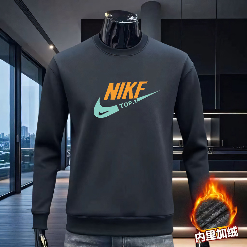 Trendy Brand Sweatshirt Men's Autumn and Winter 2025 New Casual Loose Large Size Fleece-Lined Round Neck Youth Long-Sleeved Top Trendy Brand Sweatshirt Men's Autumn and Winter 2025 New Casual Loose Large Size Fleece-Lined Round Neck Youth Long-Sleeved Top