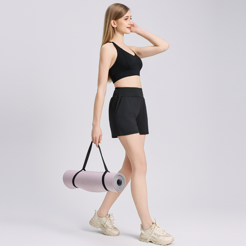 Nuevos pantalones de cintura alta de verano sin revestimiento sueltos para correr acondicionamiento transpirable y secado rápido pantalones cortos deportivos de mujer