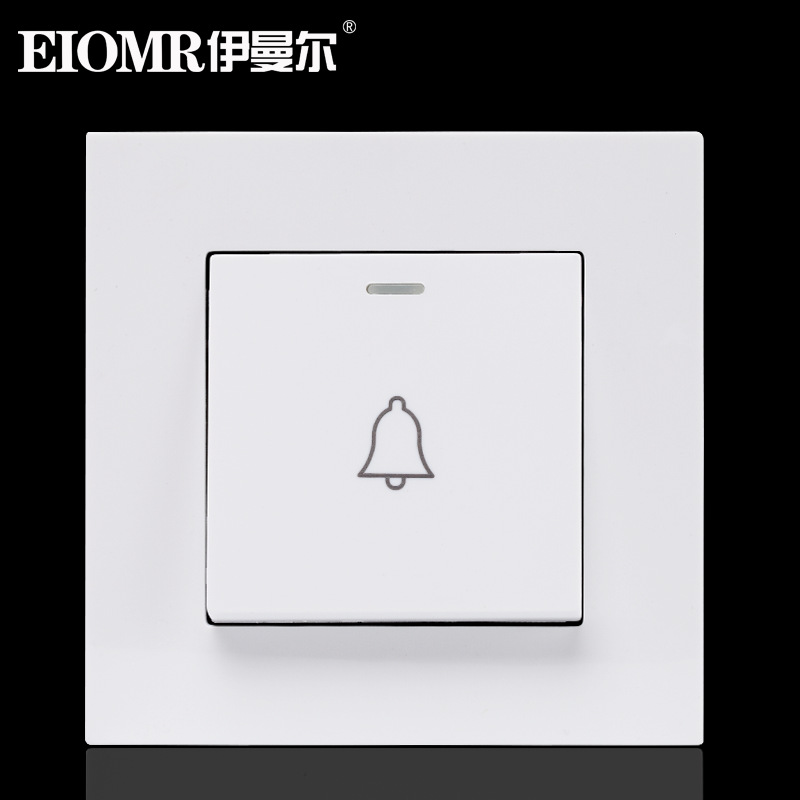 门铃开关面板按钮86型墙壁家用暗装220V自复位按钮门铃开关