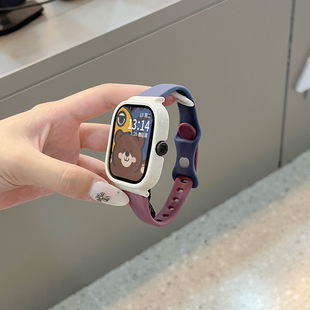 For red rice watch4 strap new butterfly buckle liquid silicone wristband smart watch redmiwatch4/