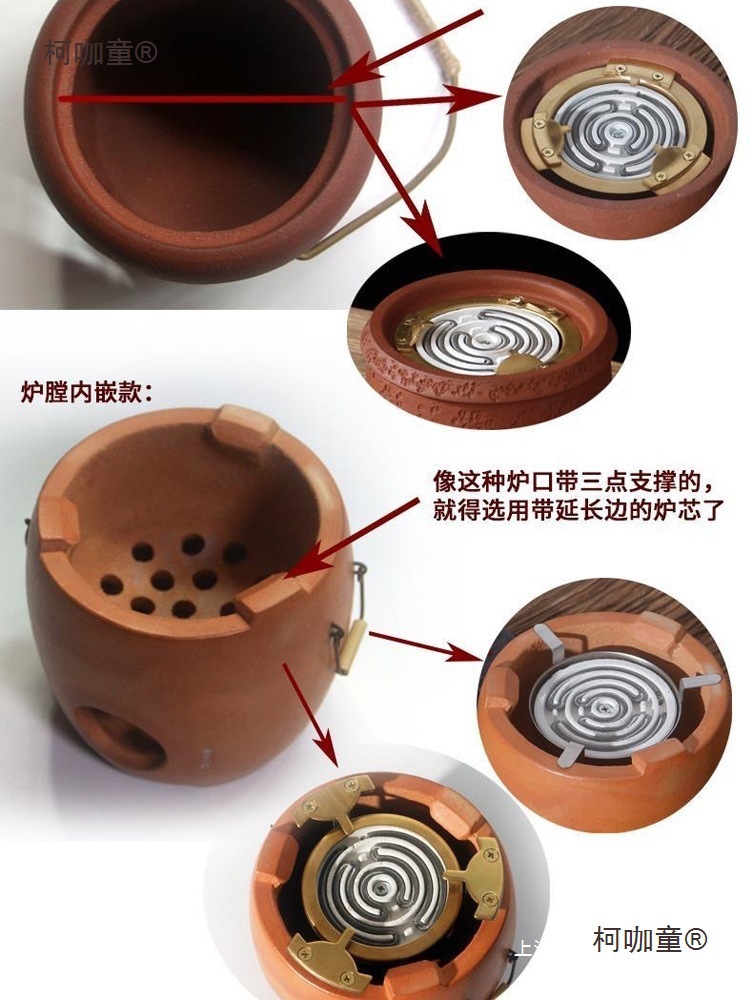 Electric Stove Core for Tea Brewing, Modified Internal Core, Electric Charcoal Open Flame Stove Accessories, Electric Stove Wire, Tea Stove Heating Element, Metabo