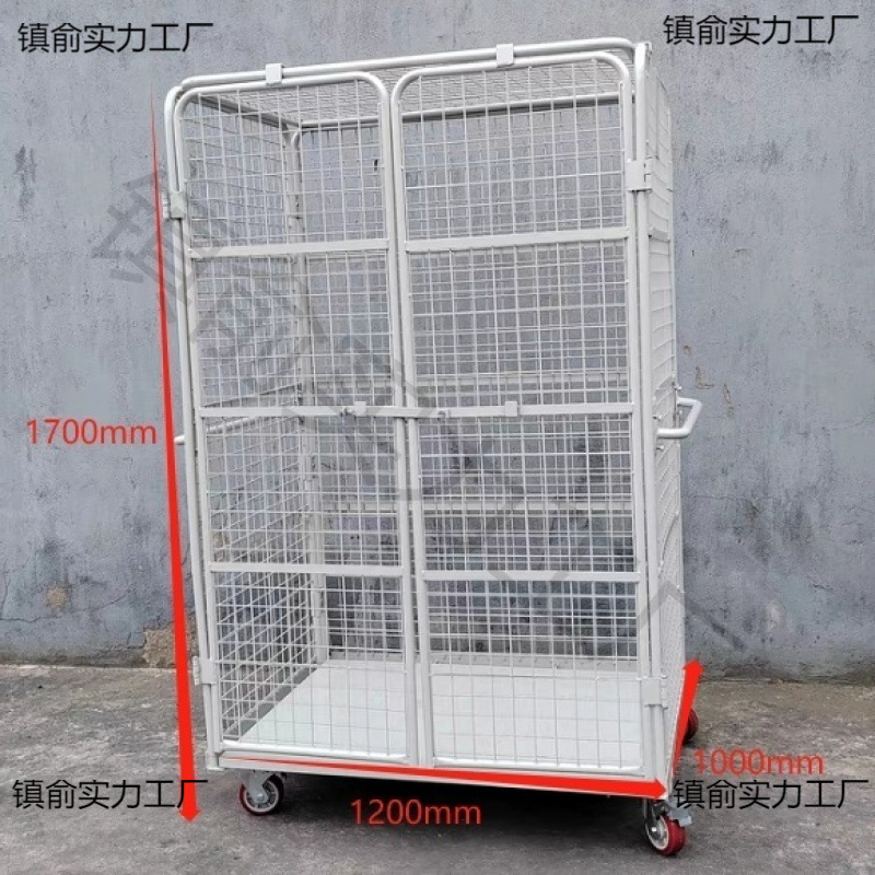 LP移动物流台车折叠仓储笼车周转搬运通用型快递储物带轮耐用可折