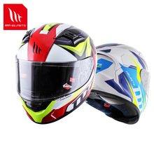 MTHELMETS摩托车头盔男玻璃钢纤维单镜四季全盔男女机车赛车头盔