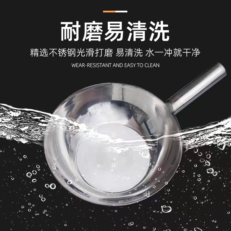 厚いステンレスの水たまりの短い柄の長いスプーンの長さは水を漂わせます。|undefined