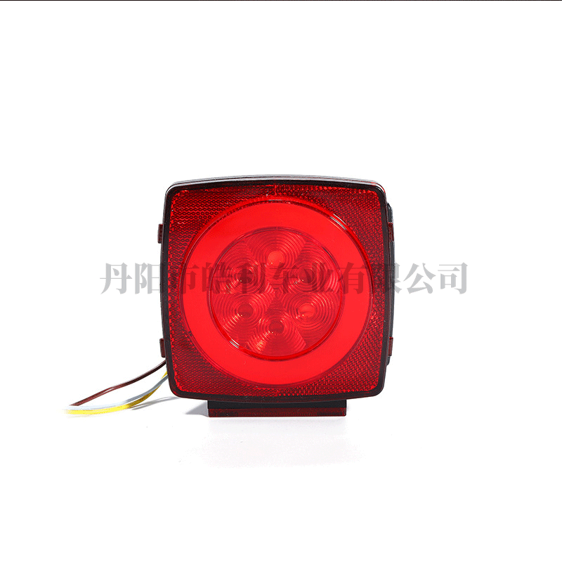 Ebay Amazon 12V impermeable luz de advertencia de freno remolque cuadrado LED nueva luz trasera HL-H-004