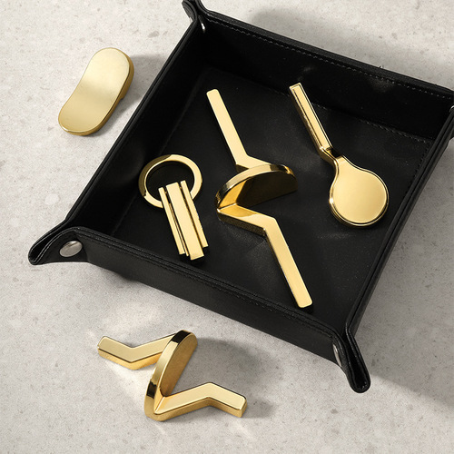 New gun gray copper color simple cabinet drawer bedside table handle shoe cabinet wardrobe furniture zinc alloy handle