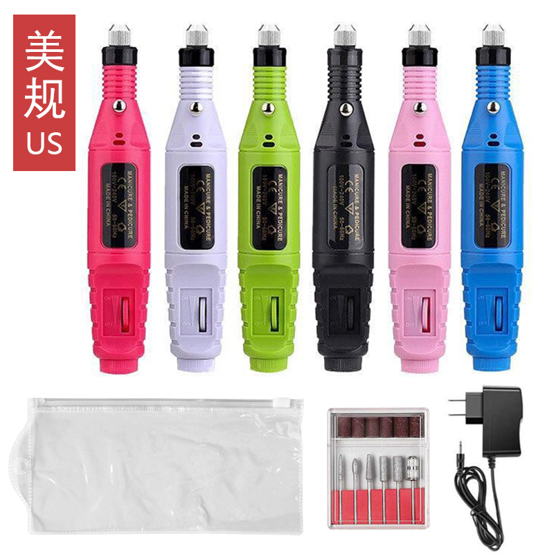 Lijadora de uñas tipo bolígrafo mini herramienta de uñas enchufable pulido de uñas fábrica de lijadora de uñas portátil al por mayor
