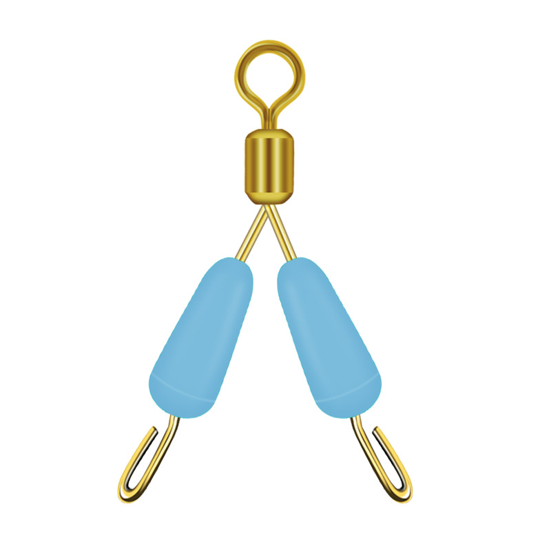 Divisor de gancho rápido horquilla abrazadera ocho anillo conector tres horquilla abrazadera accesorios de artes de pesca