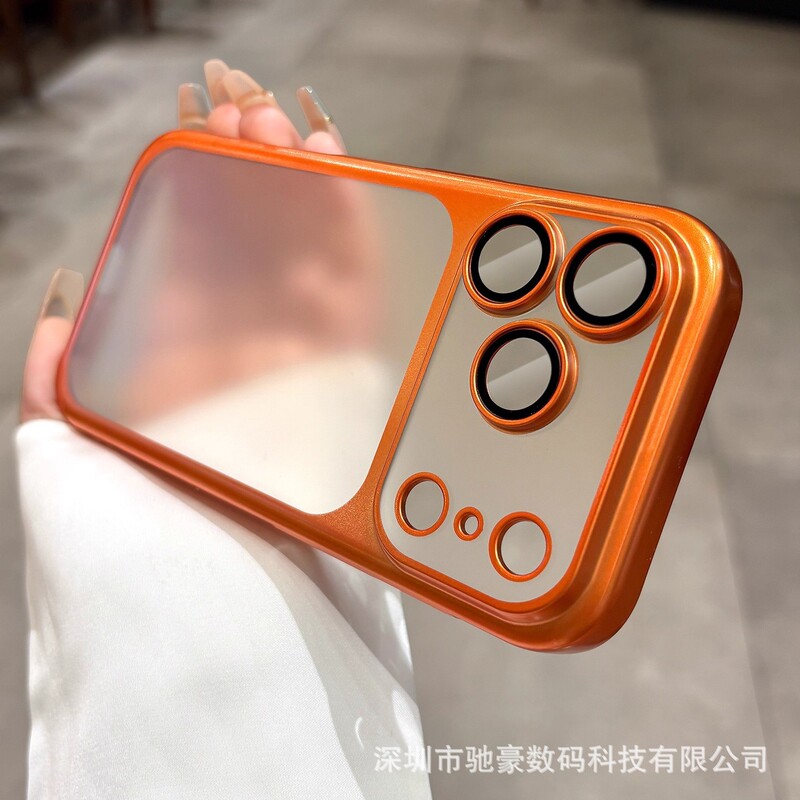 适用iPhone17promax原机磨砂电镀手机壳苹果16全包防摔PC保护套14|undefined