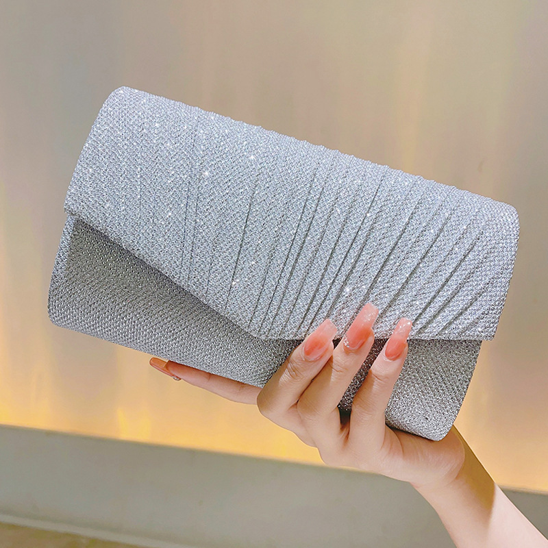 Women's glitter clutch shiny purse fashion casual chain bag shoulder messenger bag wedding dress bag Women's glitter clutch shiny purse fashion casual chain bag shoulder messenger bag wedding dress bag