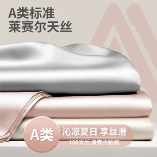 Tencel Mattress Cover Single-piece Summer Cool-feeling Ice Silk Mattress Protector All-inclusive Non-slip Mattress Bed Cover Single Set 2025 New Style