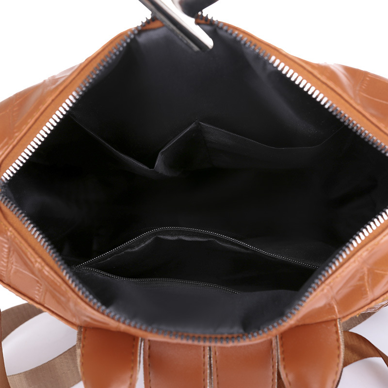 Comercio exterior 2023 verano nuevo estilo coreano PU mochila femenina moda simple de gran capacidad mochila de viaje de un solo hombro