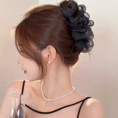 大号云朵泡泡抓夹女2025新款高级感发夹女后脑勺鲨鱼夹子头饰