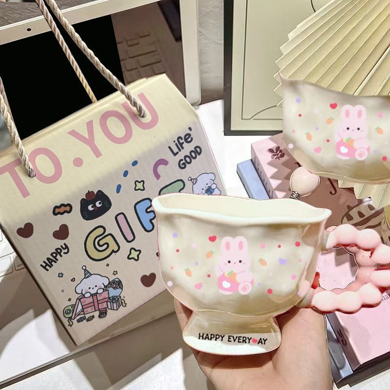 可爱卡通ins马克杯高颜值杯子陶瓷情侣水杯送女生生日礼物伴手礼|undefined