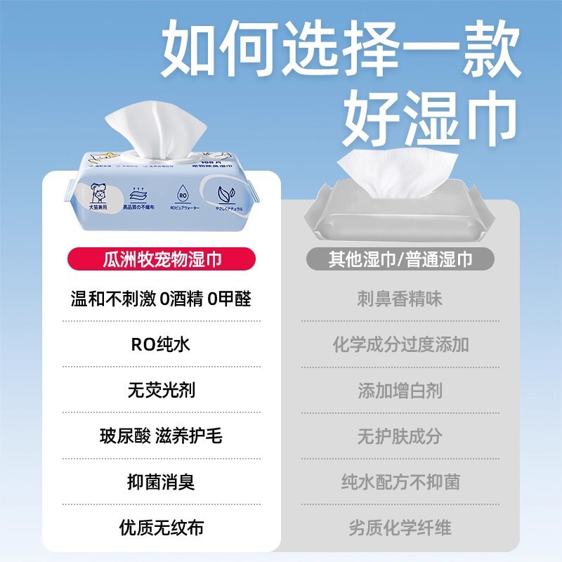 宠物湿巾猫咪狗狗专用湿纸巾清洁免洗手套擦脚屁股洗澡擦泪痕|undefined