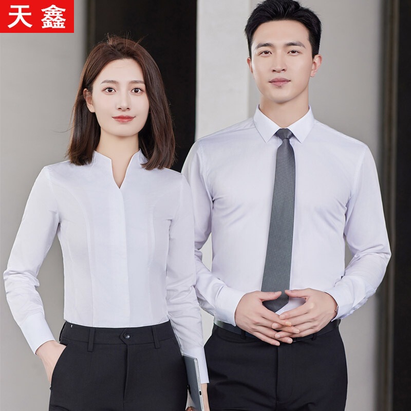 Mercedes Benz 4s shop long sleeve shirt sales professional work clothes new ladies shirt overalls trousers slim white shirt