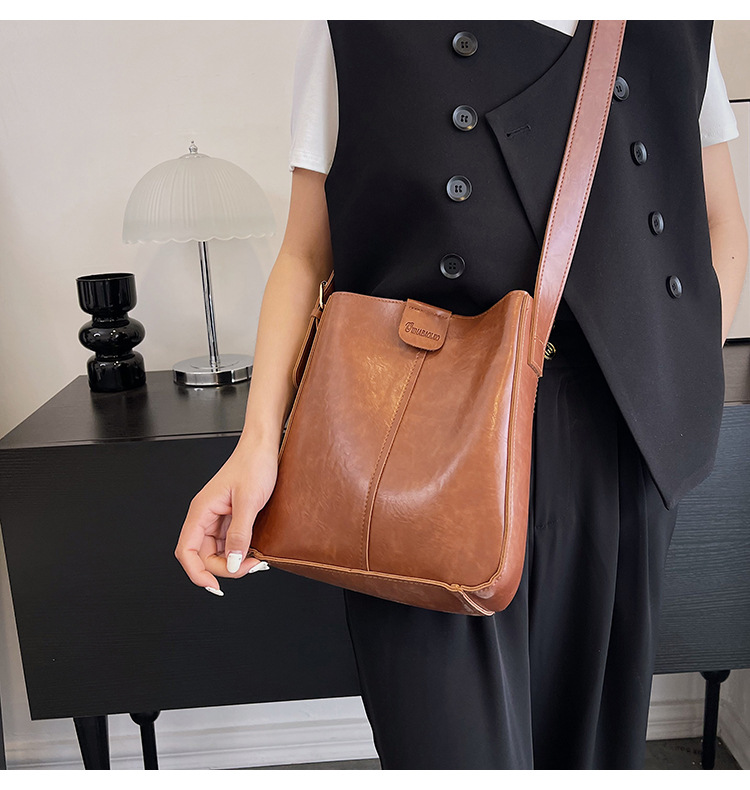 New fashionable and versatile women's single-shoulder bag and women's bag, a best-selling large-capacity bucket bun for European and American foreign trade undefined