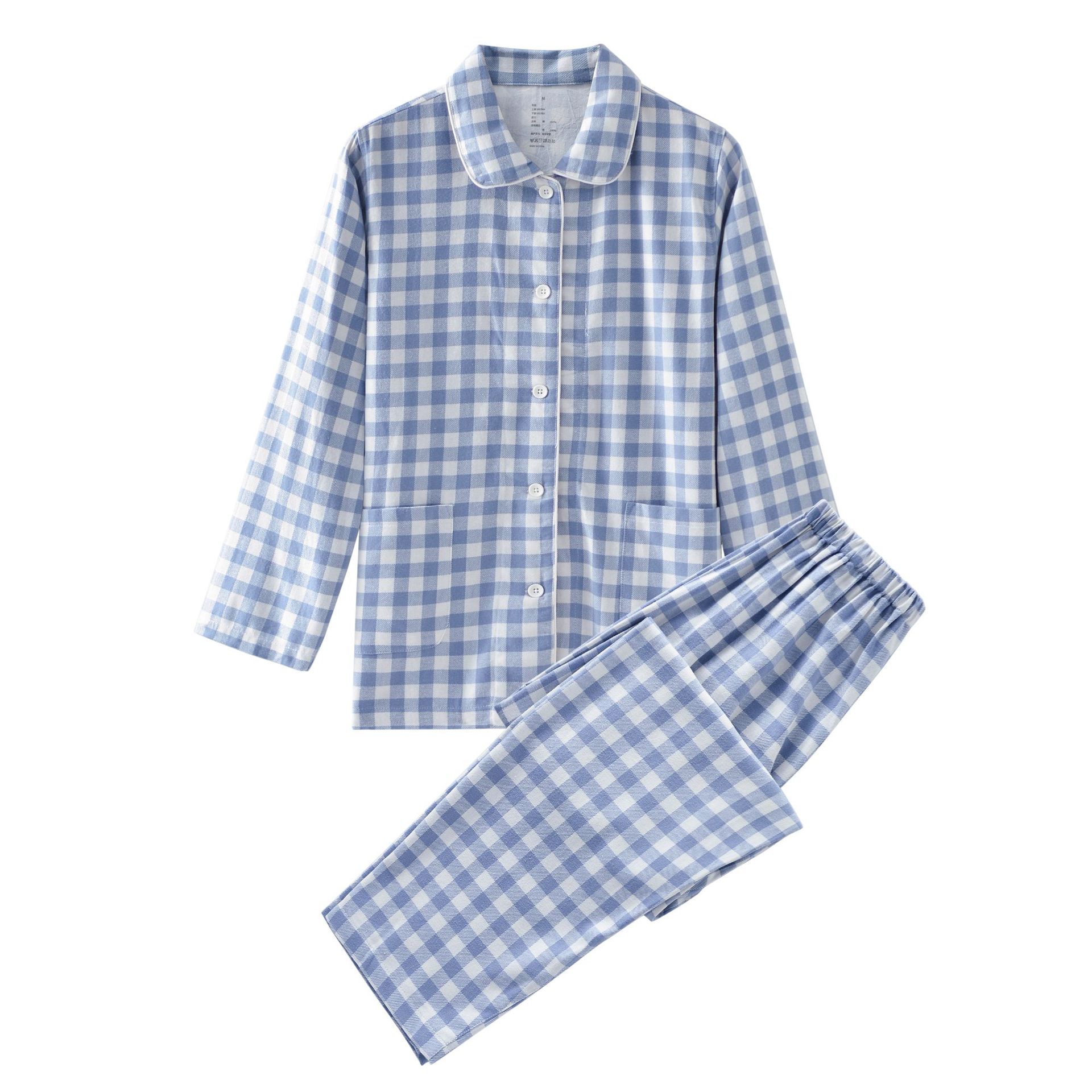 Women's light blue plaid/flannel