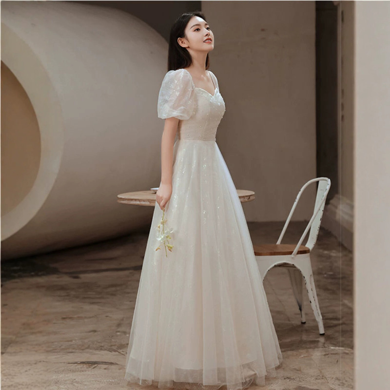 Forest-style evening dress for women, 2026 new model, white, high-end, elegant, ultra-fairy-like, suitable for art exams, high school graduation, and coming-of-age ceremonies, lightweight Forest-style evening dress for women, 2026 new model, white, high-end, elegant, ultra-fairy-like, suitable for art exams, high school graduation, and coming-of-age ceremonies, lightweight