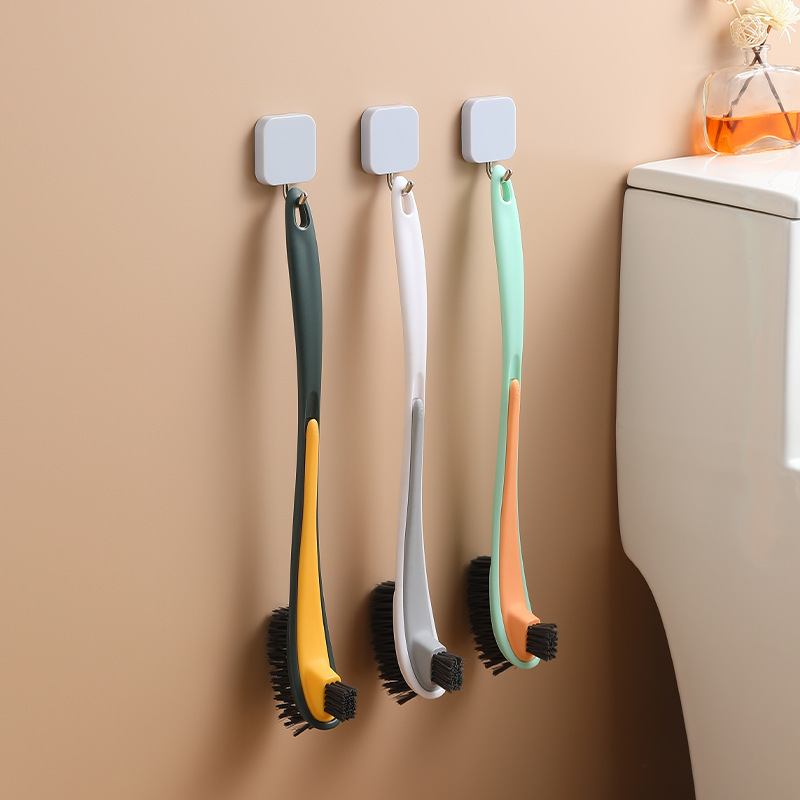Double-sided brush wool toilet brush soft hair cleaning toilet brush…