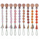 Baby products beech wood nipple clip creative DIY handmade five flowers thin cotton rope woven nipple chain