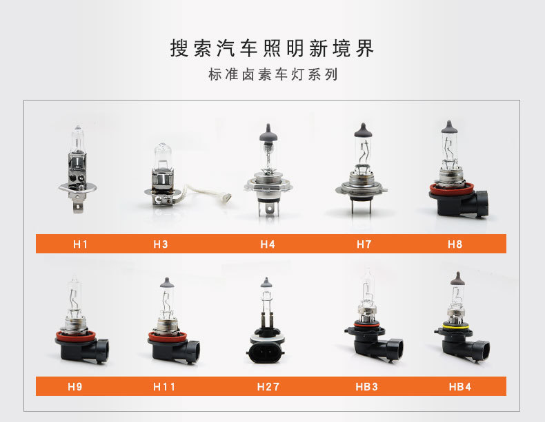 Osram German H1 H3 Car Bulb H4 Imported H7 H8 Headlight H9 H11 Hb3 High and Low Beam