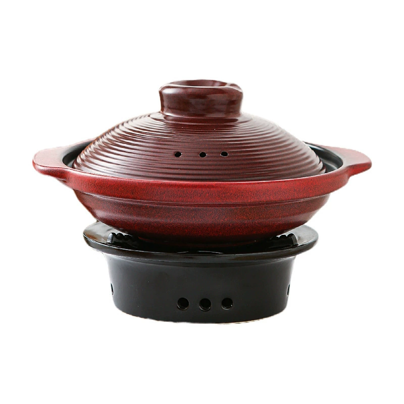 Tiange ceramic red casserole high temperature resistant household alcohol stove fish head soup claypot rice gas dry-fired shallow casserole