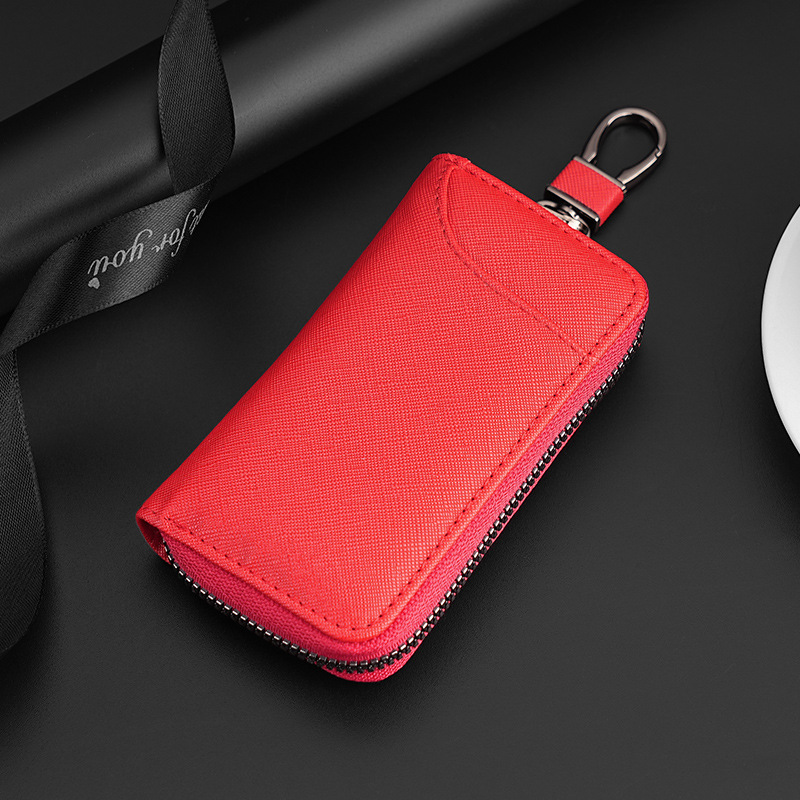 Nuevo paquete de llaves de automóvil con cremallera de gran capacidad para hombres, bolsas de tarjetas de cintura para mujeres, llaveras de moda multifuncionales para parejas