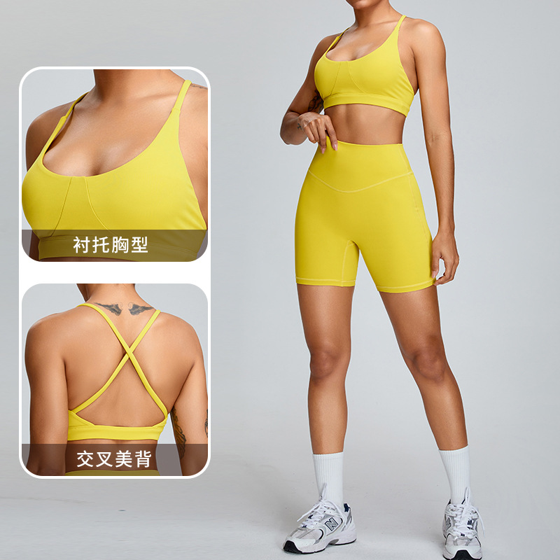 Primavera y verano nueva ropa interior deportiva de alta resistencia mujer yoga belleza espalda sujetador fitness chaleco correr ropa deportiva fitness