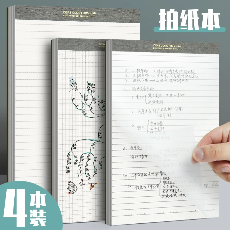 Черновик бумаги для студентов с разорванными черновками пустые ноутбуки 2022 новые горизонтальные линии блокноты толстые квадратные бумаги