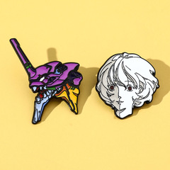 日漫eva金属バッジ新世紀エヴァンゲリオン初号機EVA-01高級エナメルブローチ卸売り