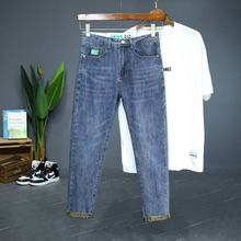 【沐木流浪记】牛仔裤春季爆款弹力修身直筒时尚休闲九分男裤5825