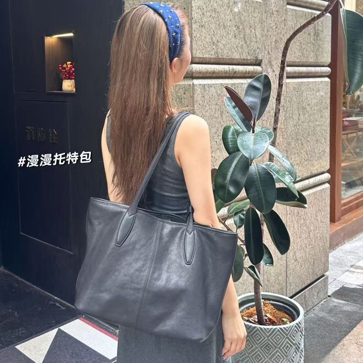 Qiuzhen Vegetable Tanned Cowhide Large Capacity Tote Bag For Women, Genuine Leather Casual Shoulder Bag, 2026 New Arrival - Thumbnail 4