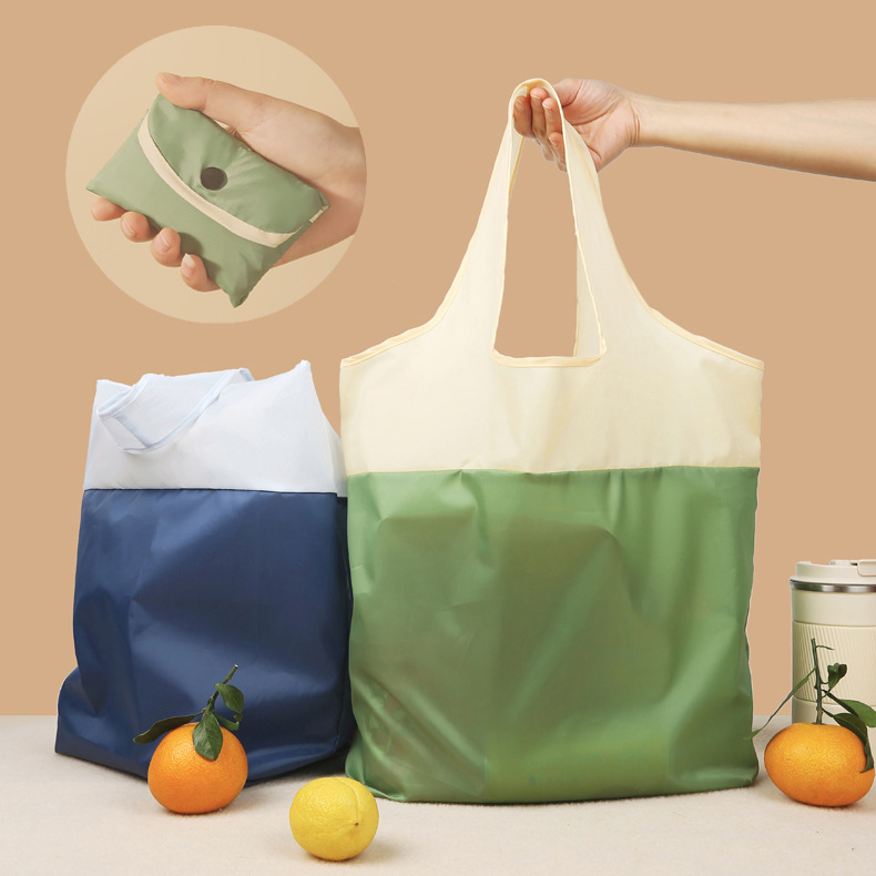 Reciclado impermeable bolsa de compras de protección del medio ambiente portátil plegable bolsa de compras bolsa de almacenamiento bolsa de tela de gran capacidad