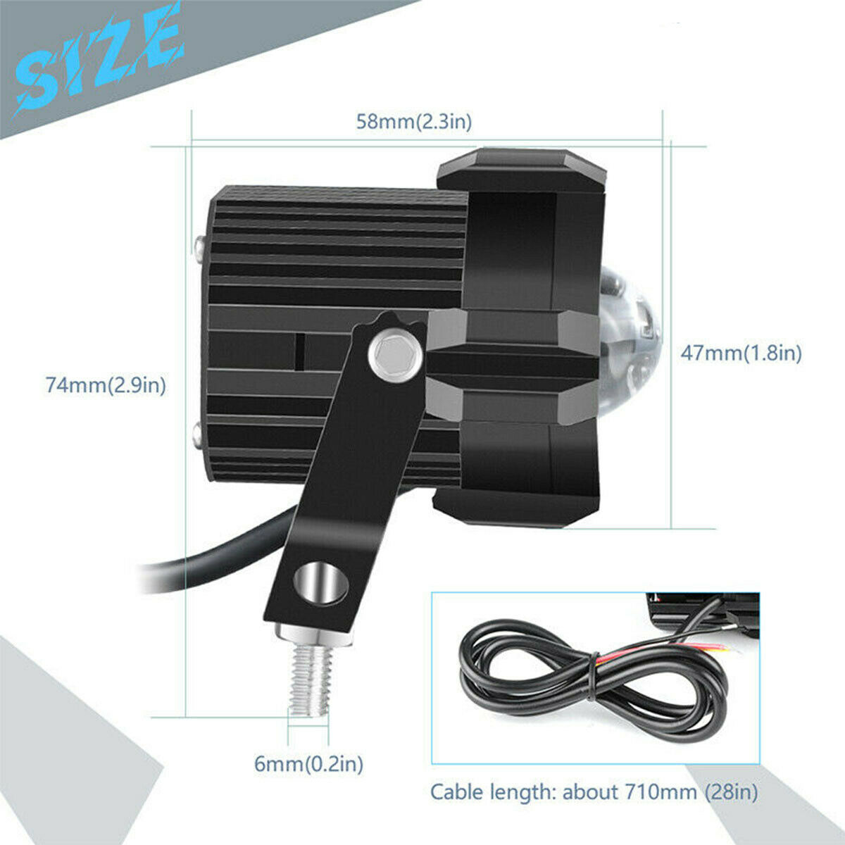 Spotlight de motocicleta Spotlight de trabajo externo bicolor Spotlight de motocicleta de automóvil eléctrico Spotlight de mejora Spotlight de motor bicolor Spotlight