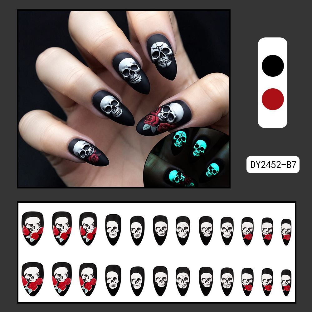 Colección de estilo caliente de Halloween, uso de uñas, press on nails, parches de uñas, uñas postizas transfronterizas image 9