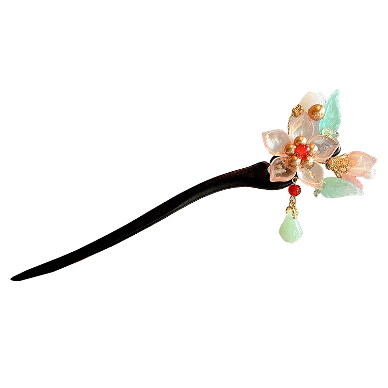 Horquilla de madera de estilo antiguo, flecos, paso a paso, nueva horquilla china, Hanfu cheongsam, sentido avanzado, horquilla de metal, accesorios para el cabello clásicos