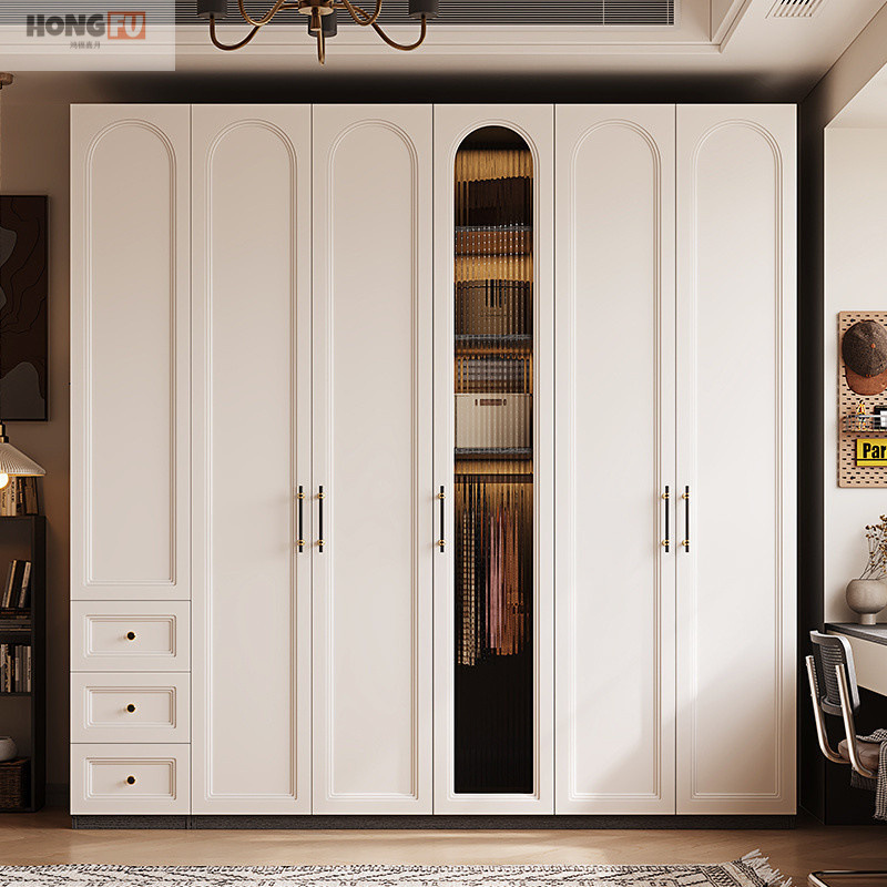 Luxury Wardrobe with One Door to the Ceiling for Bedroom Clothes Storage, Simple Modern Finished Product for Home Use, High-End Overall Large