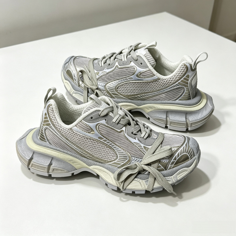 Putian Pure Original Cross-Border Paris 3XL Dad Shoes 9th Generation Runway Style Distressed Retro Unisex Mesh Casual Shoes
