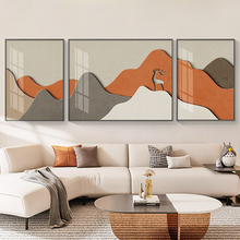 壁画客厅感三联画装饰画现代简约沙发背景墙挂画轻奢高级2022新款