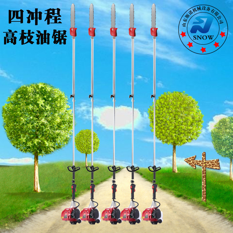 四冲程汽油高枝锯 园林伐木伐条高枝油锯 可加长的园艺高枝绿篱机