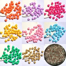 10mm彩色亚克力桃心竖孔散珠DIY饰品配件夜光小爱心串珠饰品配件