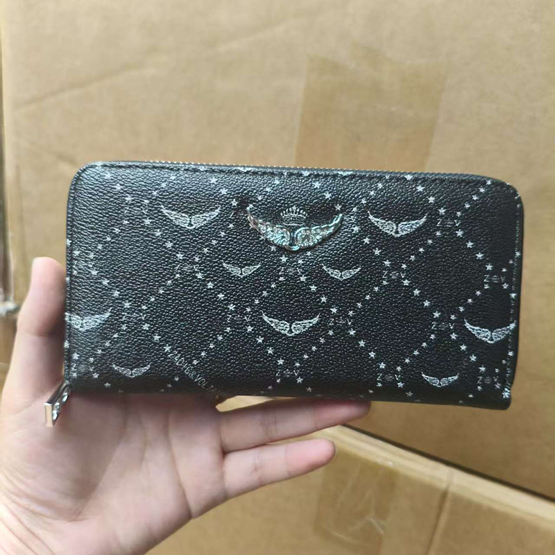 ZV bolsos de mujer de diamantes en caliente transfronterizos bolsos de cadena metálica bolsos tarjetas de cartera bolsos de mano largos bolsos de cambio monedero integrado