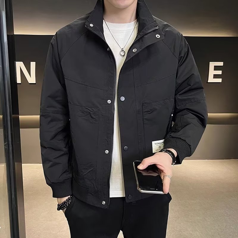 春秋款立领夹克男2025秋季新款宽松休闲男装工装外套男士短款衣服|undefined