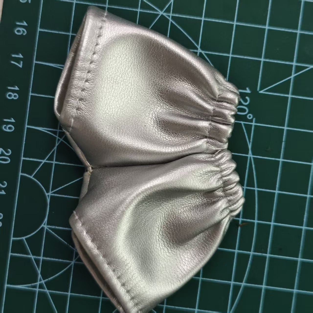 Silver leather pants