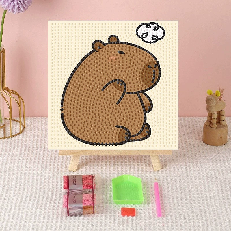 Алмазная вышивка (canvas) Genshin Impact DIY, 20×20 / 30×30, деревянная внутренняя рама и набор инструментов