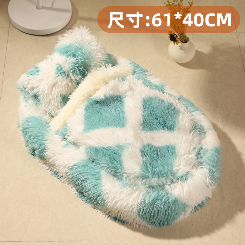 Cama para gatos de cuatro estaciones para gatos y perros dormir cerrado invierno cálido cojín de mascotas cama de mascotas de invierno